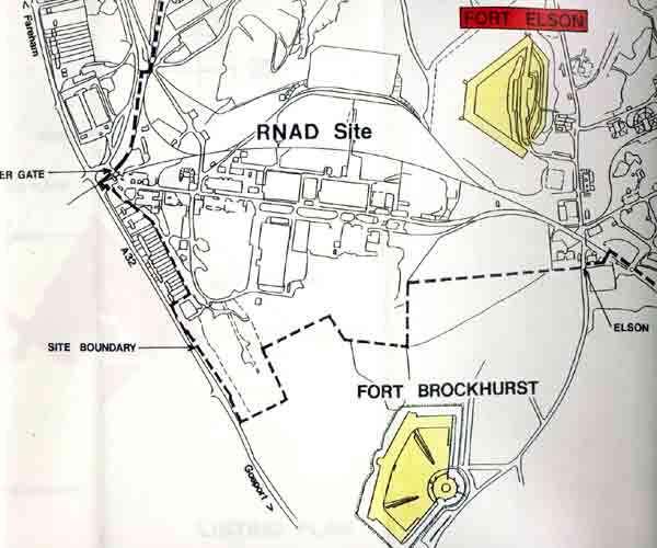 Gosport Fort Elson Map